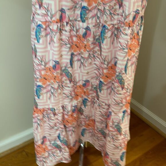 NWT AMERICA & BEYOND Hummingbird Print Maxi Dress M - Picture 11 of 13